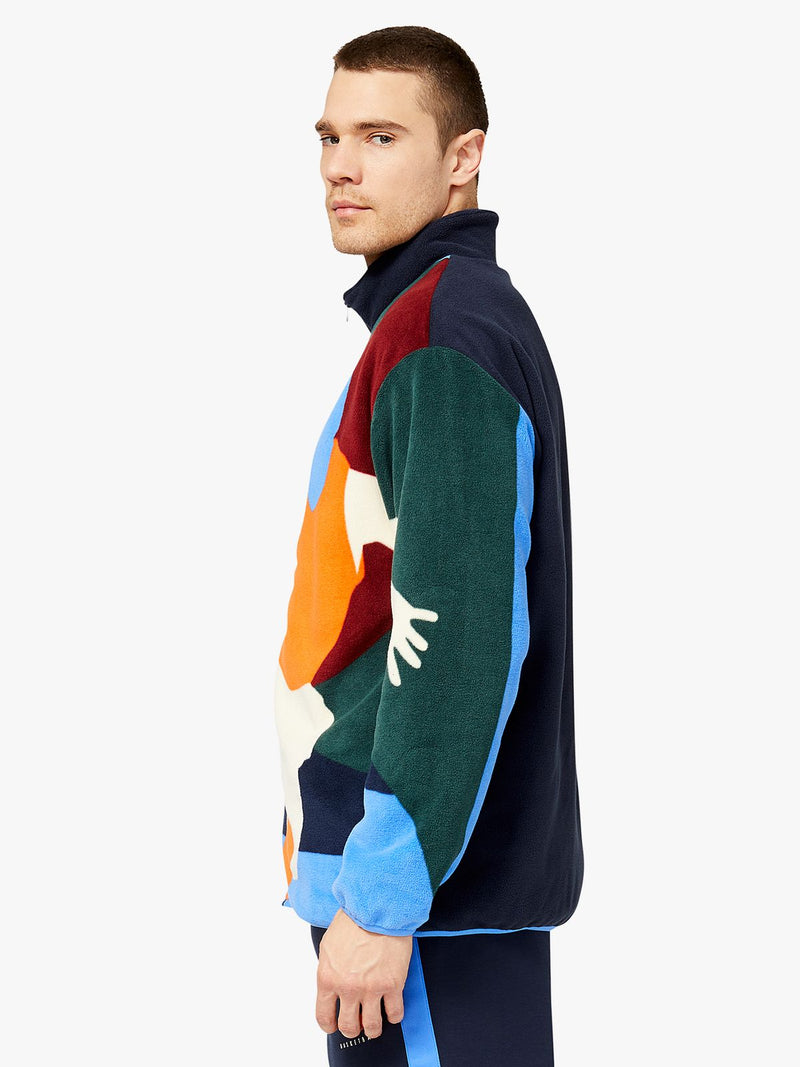 New Balance Men's Hoops Classic Court Sherpa Blue Jacket