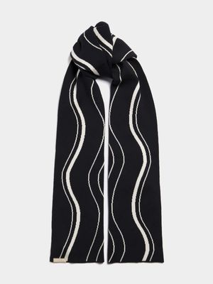 Archive Knitwear Navy Scarf